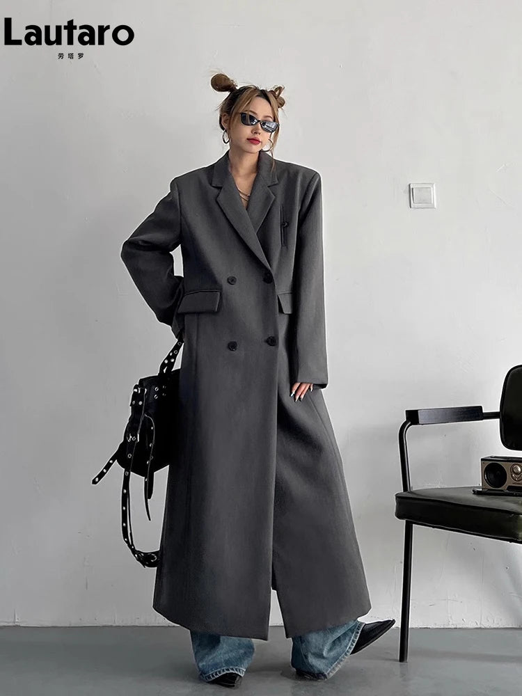 Lautaro Double Breasted Long Trench Coat