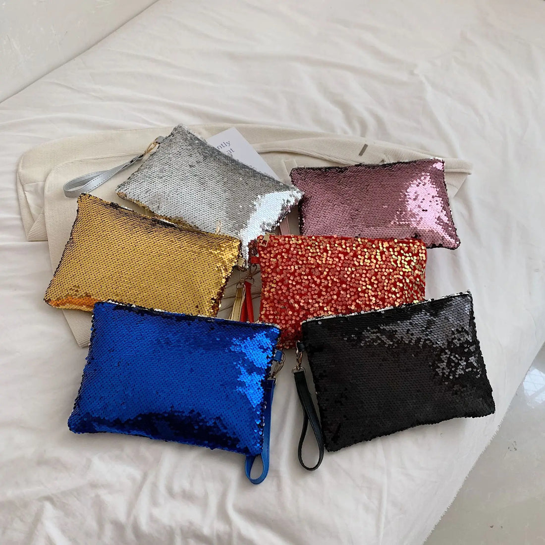 Sequined Bling Envelope Clutch