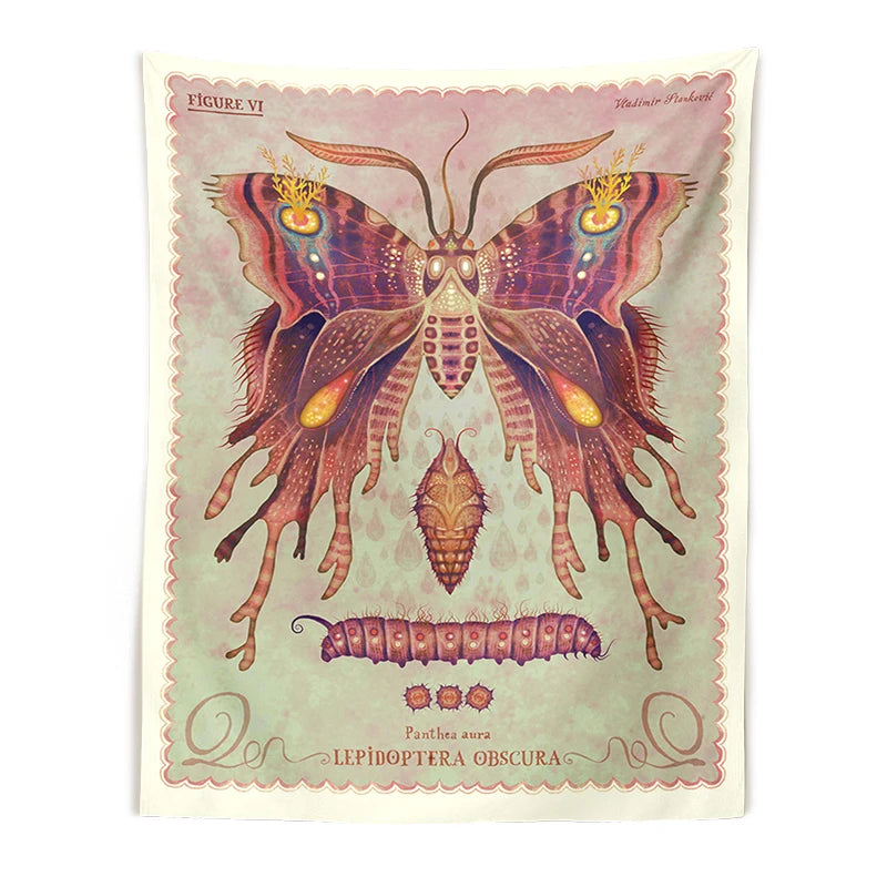Mushroom Sun Moon Stars Psychedelic Tapestry