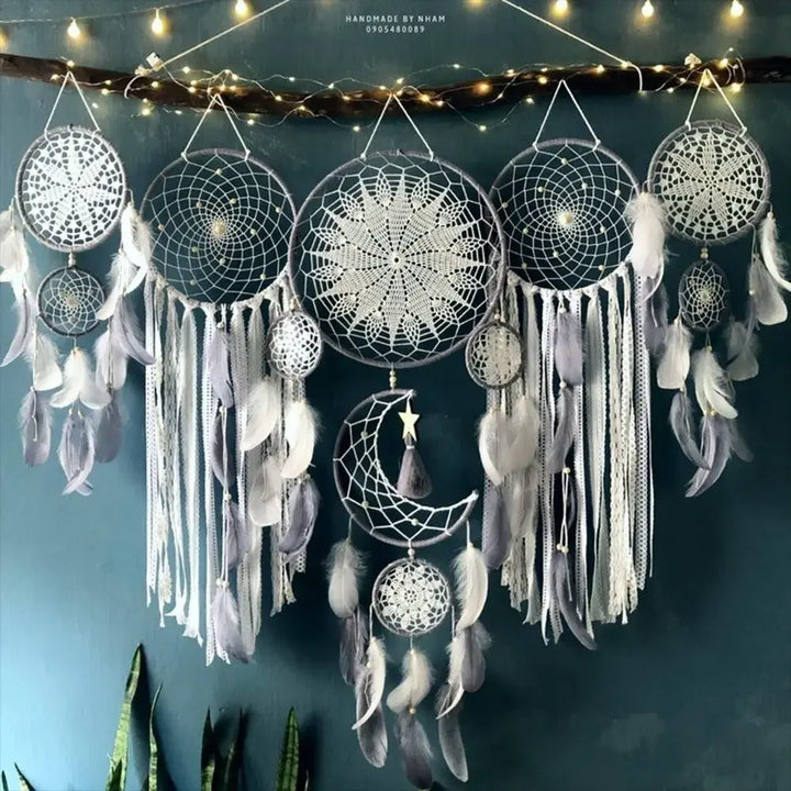 5pcs Boho Macrame Dream Catcher Set