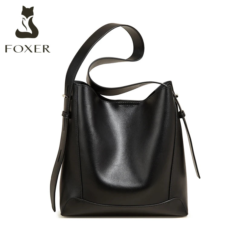 FOXER Leather Classic Women Shoulder Bag
