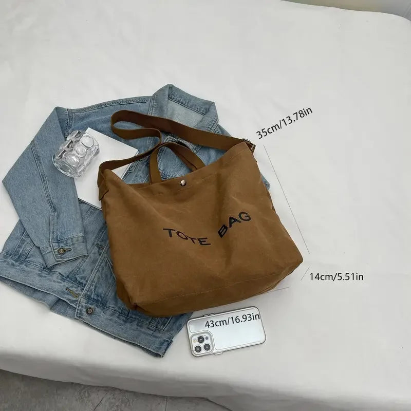Thickened Canvas Retro Tote Bag