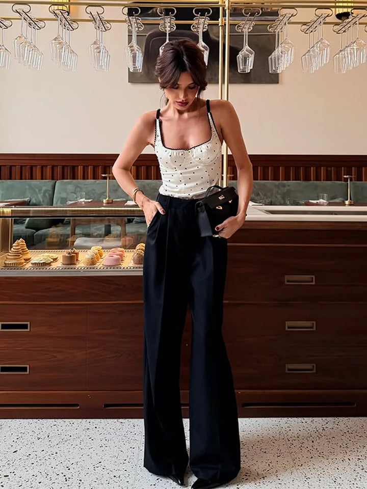 Women’s Polka Dot Backless Sling Bodysuit