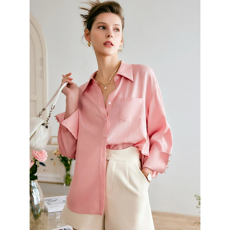 Women’s French Style White Long Sleeve Blouse