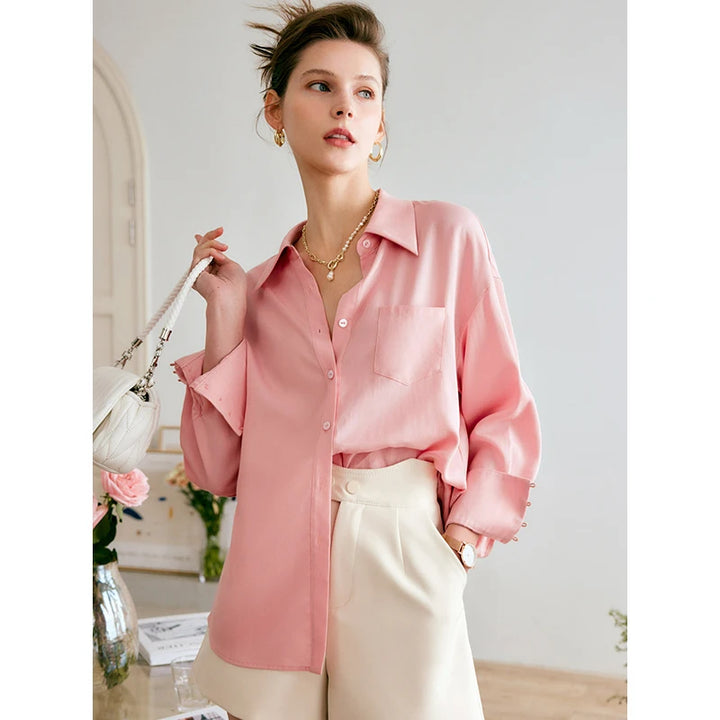 Women’s French Style White Long Sleeve Blouse