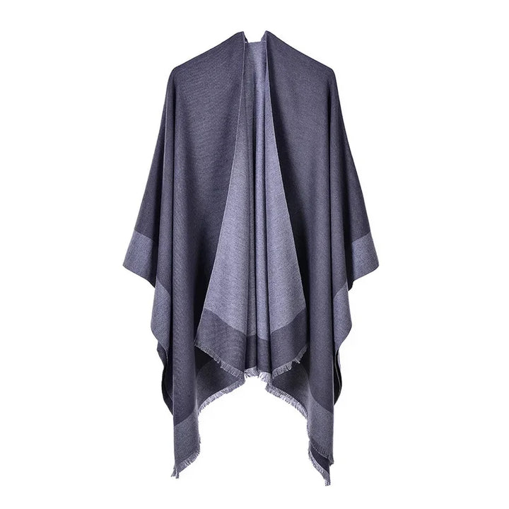 Winter Imitation Cashmere Poncho Cape Wrap