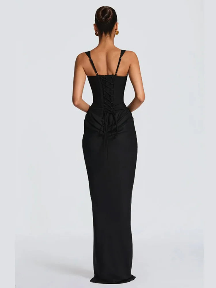 Square Neck Mini Sling Party Dress