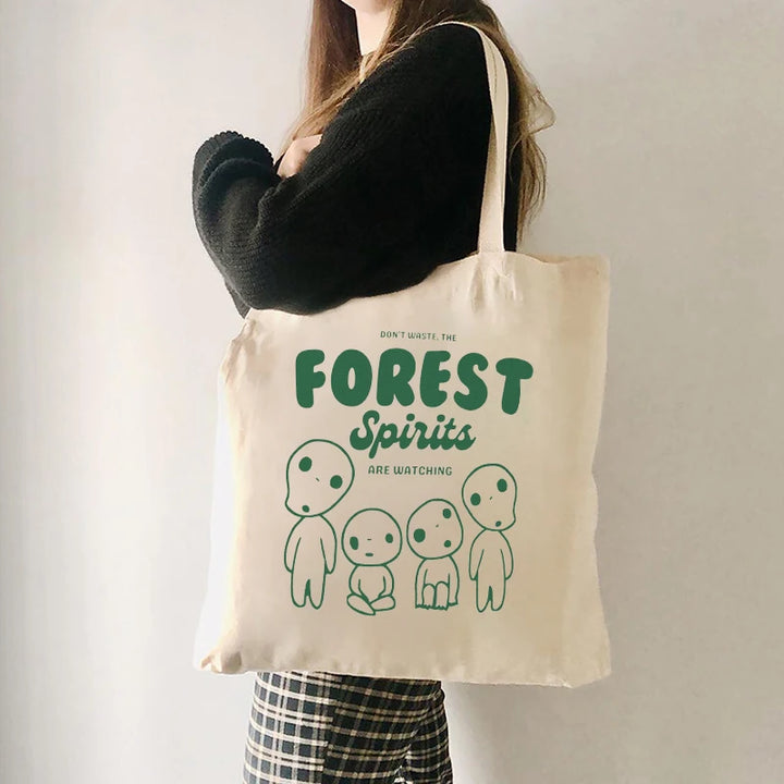 Kawaii Forest Spirits Tote Bag