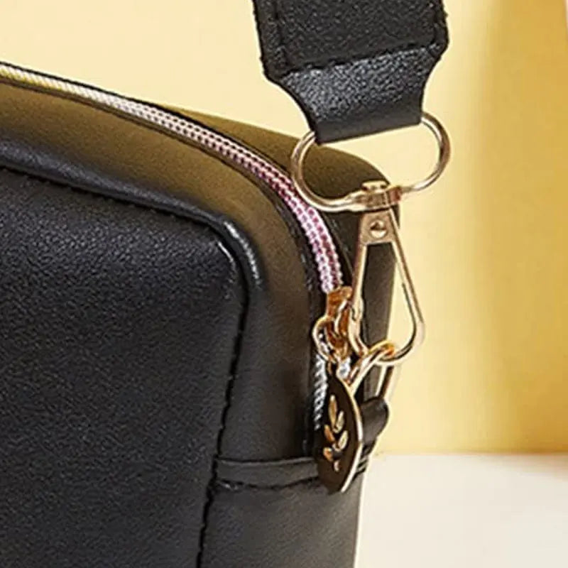 Simple Style Small PU Leather Crossbody Bag