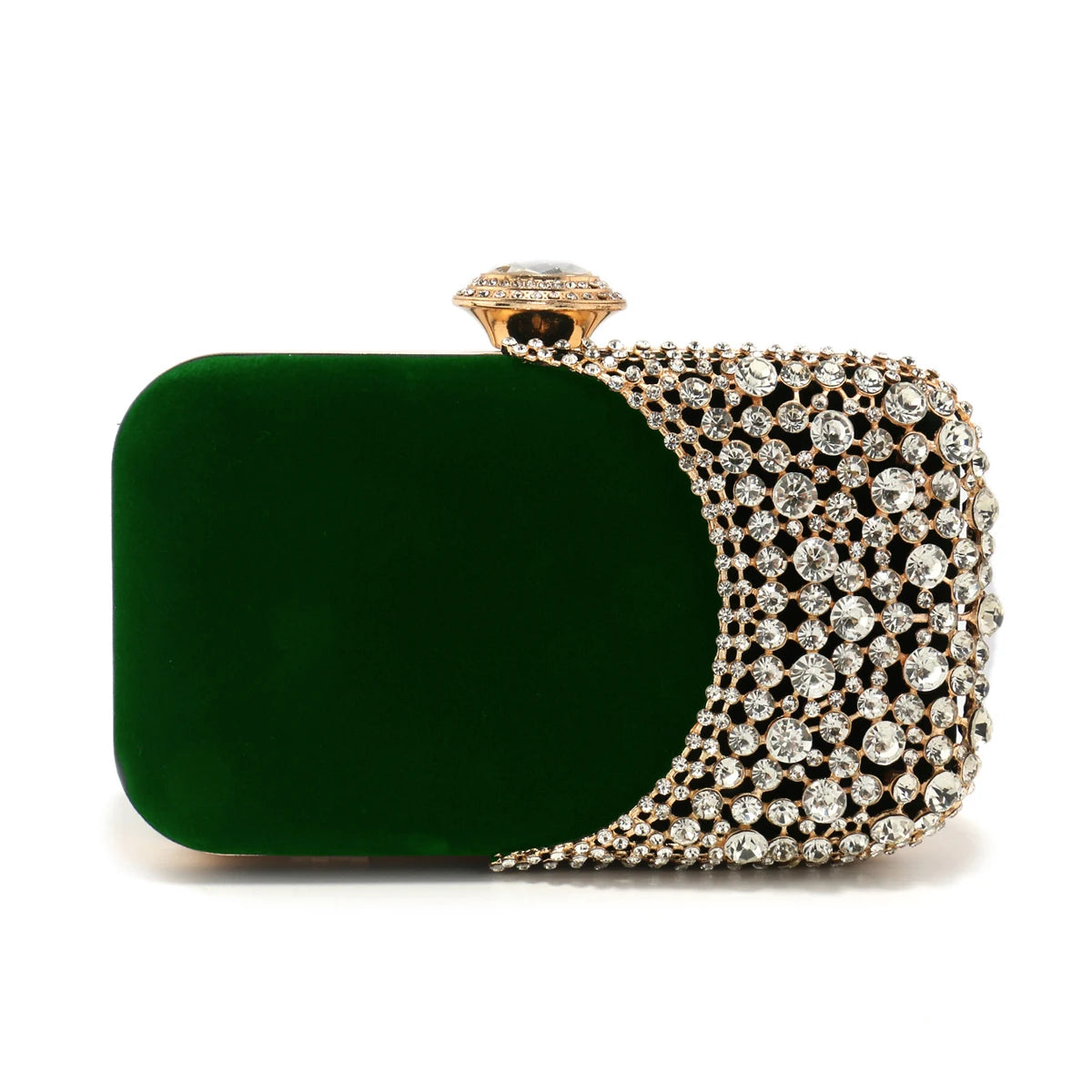 Hollow Design Velvet Glitter Evening Clutch
