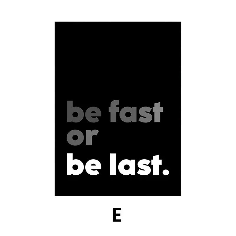 Minimalist Black & White Quote Canvas