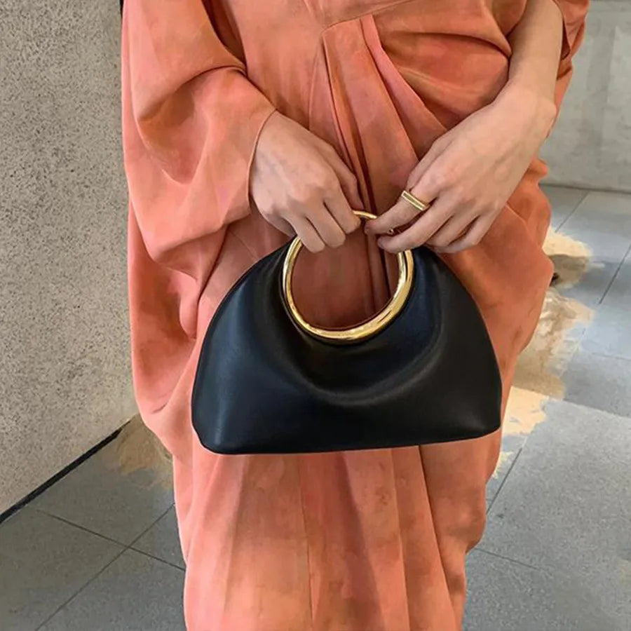 Metal Round Handle Clutch