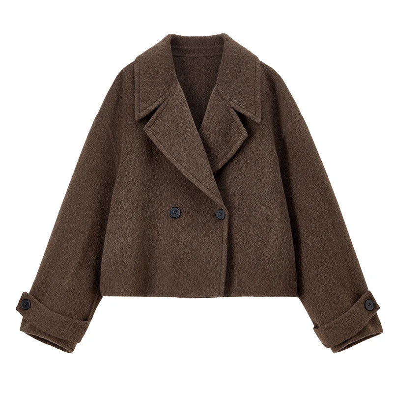 British Wool Blend Double-Breasted Jacket