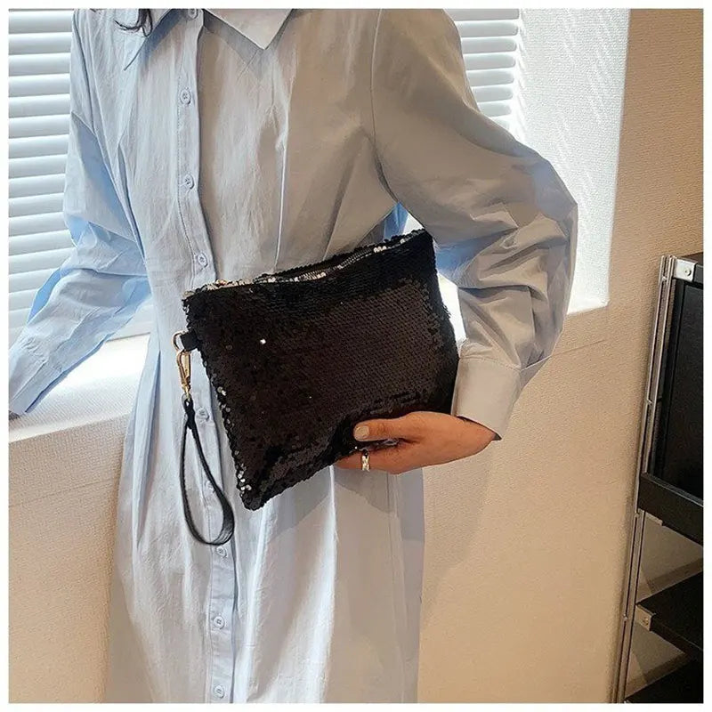 Sequined Bling Envelope Clutch