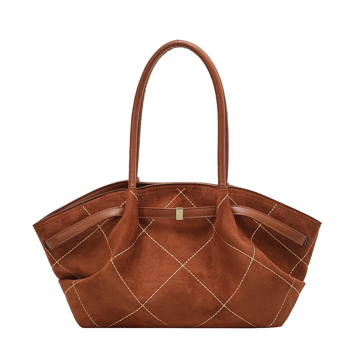 Faux Suede Shoulder Bag