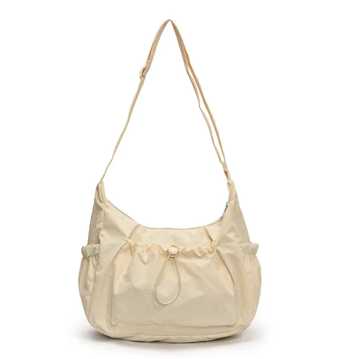 Korean Style Nylon Pleated Crossbody Bag