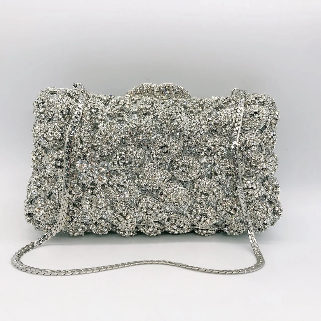 Rhinestone Hollow Clutch Bag