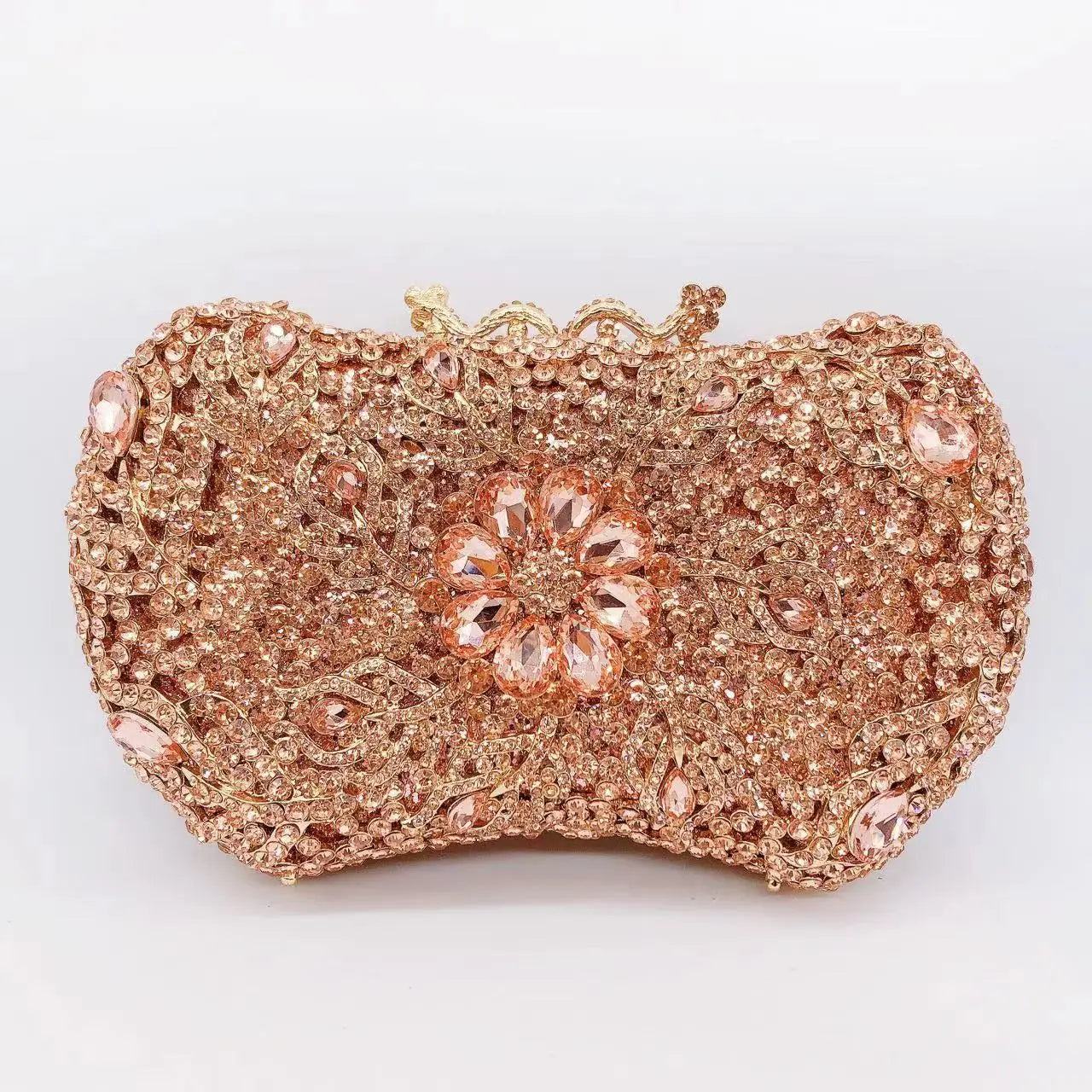 Rhinestone Hollow Clutch Bag