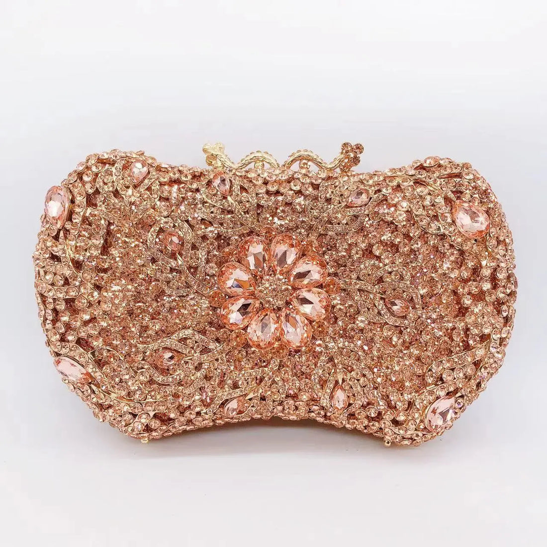 Rhinestone Hollow Clutch Bag