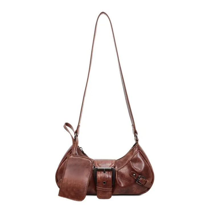 Y2K Retro Pleated Rivet Shoulder Bag