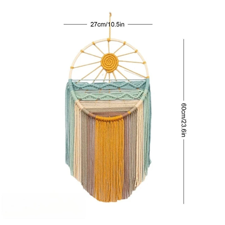 Colorful Circular Tassel Macrame Wall Decor