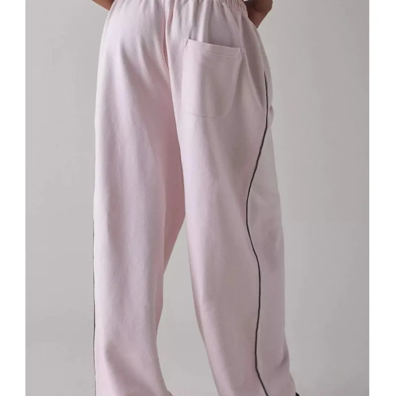 2025 autumn winter Casual pants woman clothing sports pantalones Commuting Straight trousers Homewear Solid color simple style