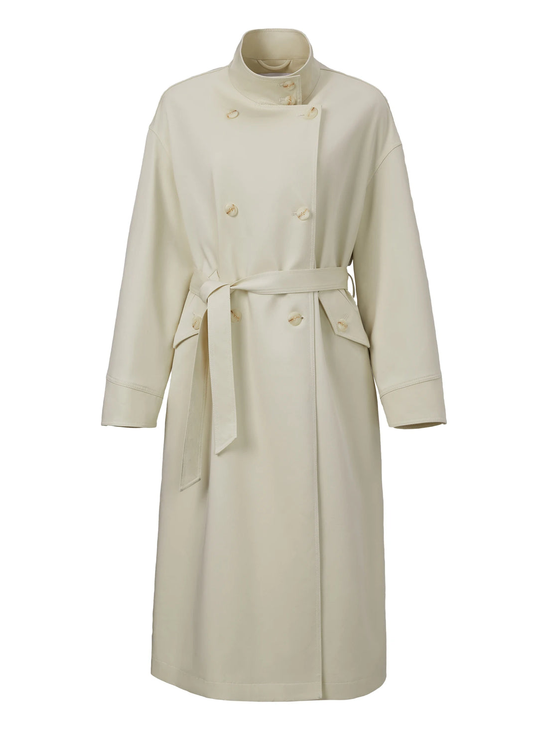 Double Breasted Long Trench Coat
