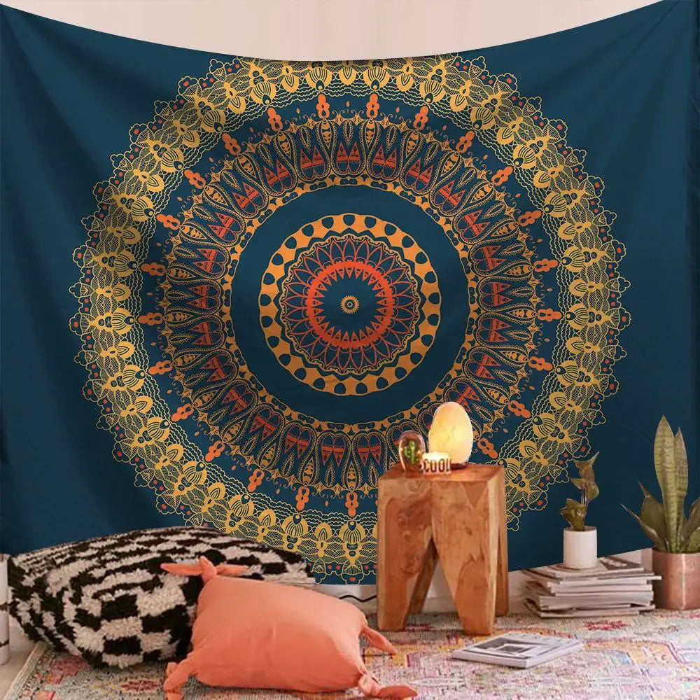 Indian Mandala Boho Tapestry Blanket