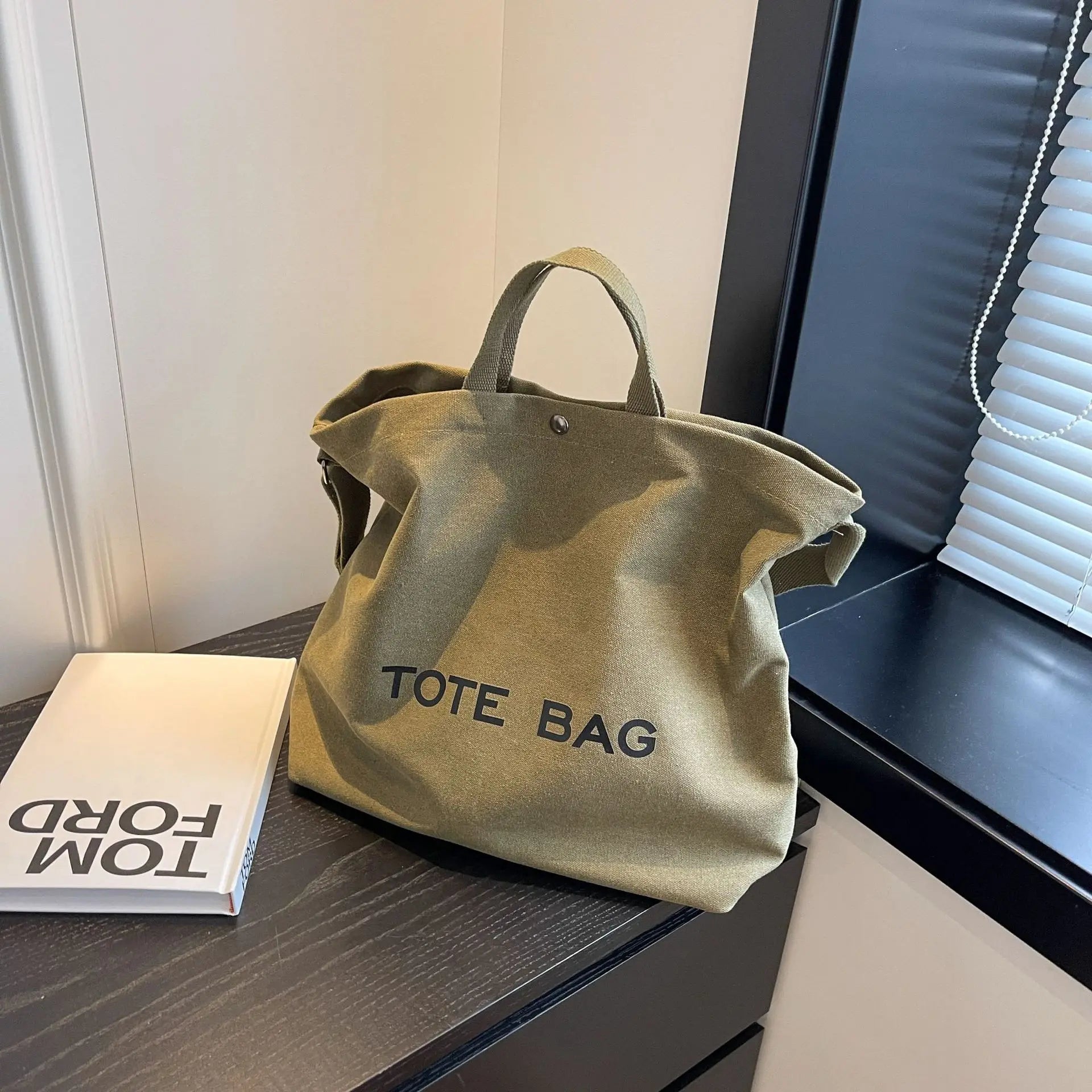 Thickened Canvas Retro Tote Bag