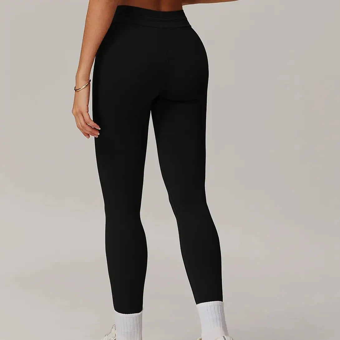 Women’s High Waist Drawstring Yoga Leggings