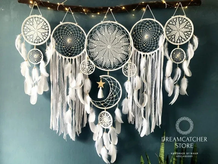 5pcs Boho Macrame Dream Catcher Set