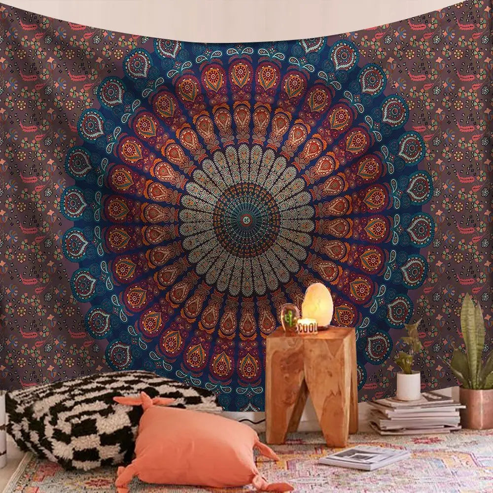 Indian Mandala Boho Tapestry Blanket