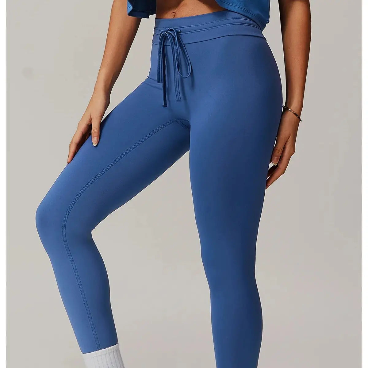 Women’s High Waist Drawstring Yoga Leggings