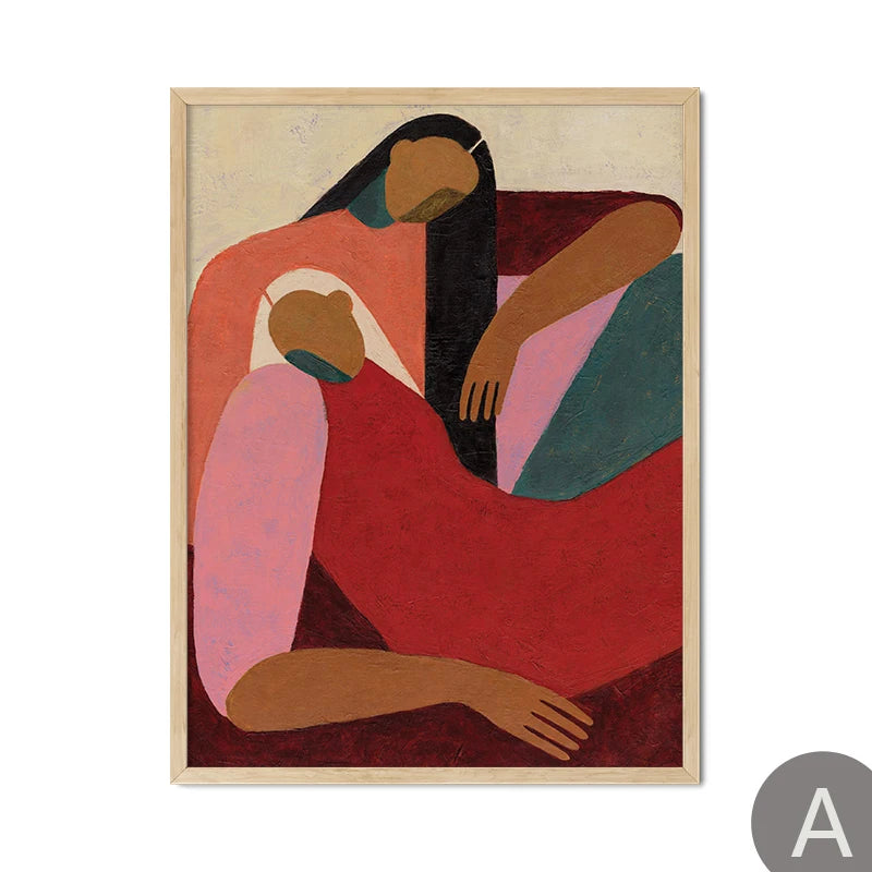 Reds Gallery Wall Abstract Figure Canvas Art