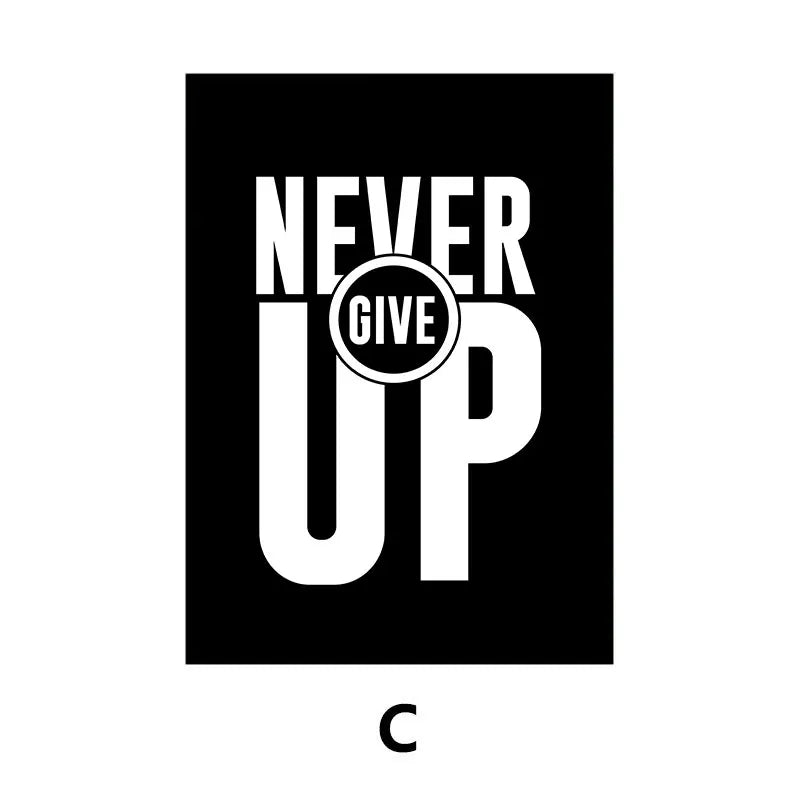 Modern Black & White Quote Canvas Art