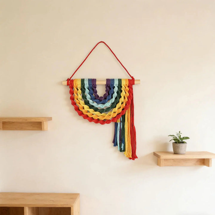 Lovely Macrame Rainbow Wall Hanging