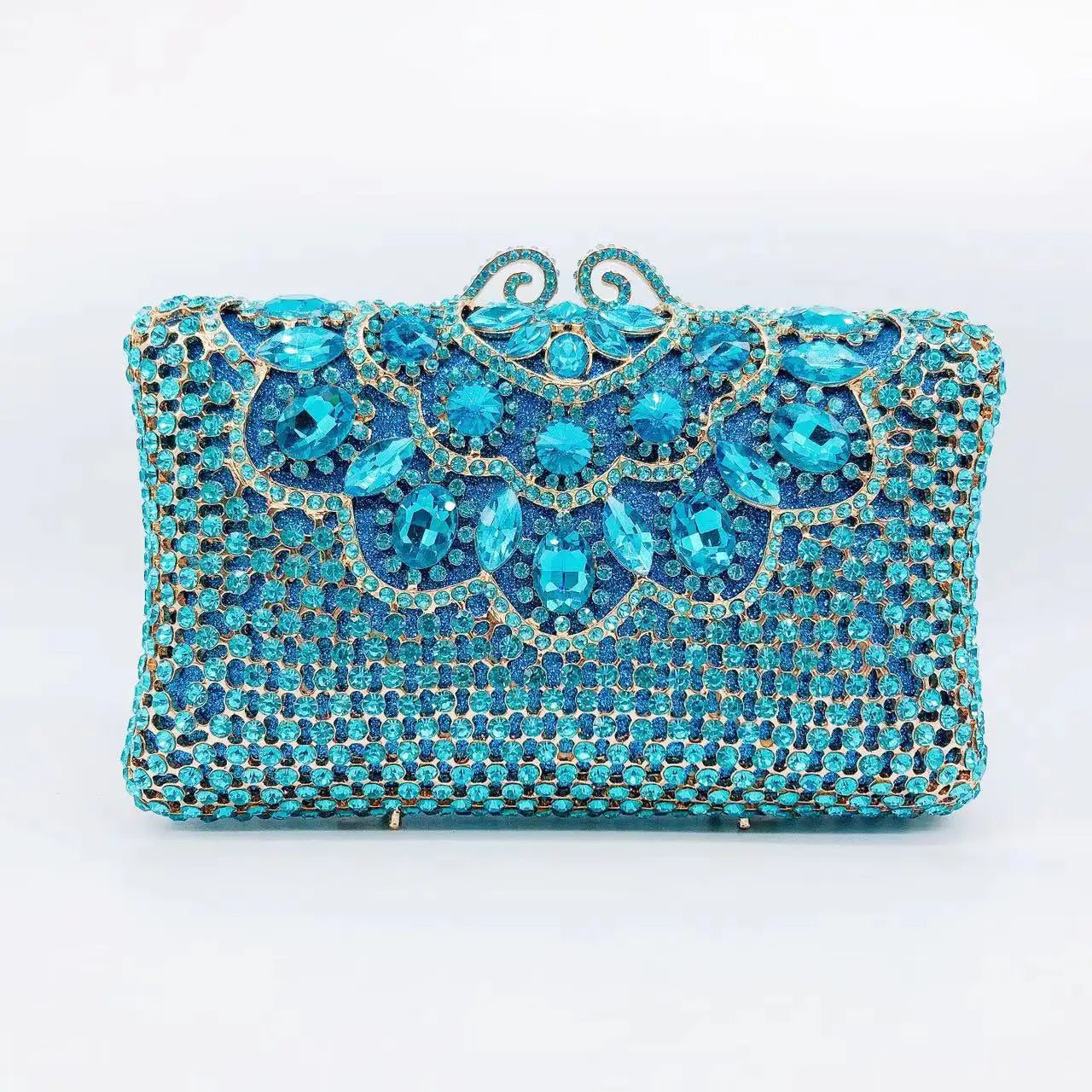 Rhinestone Hollow Clutch Bag