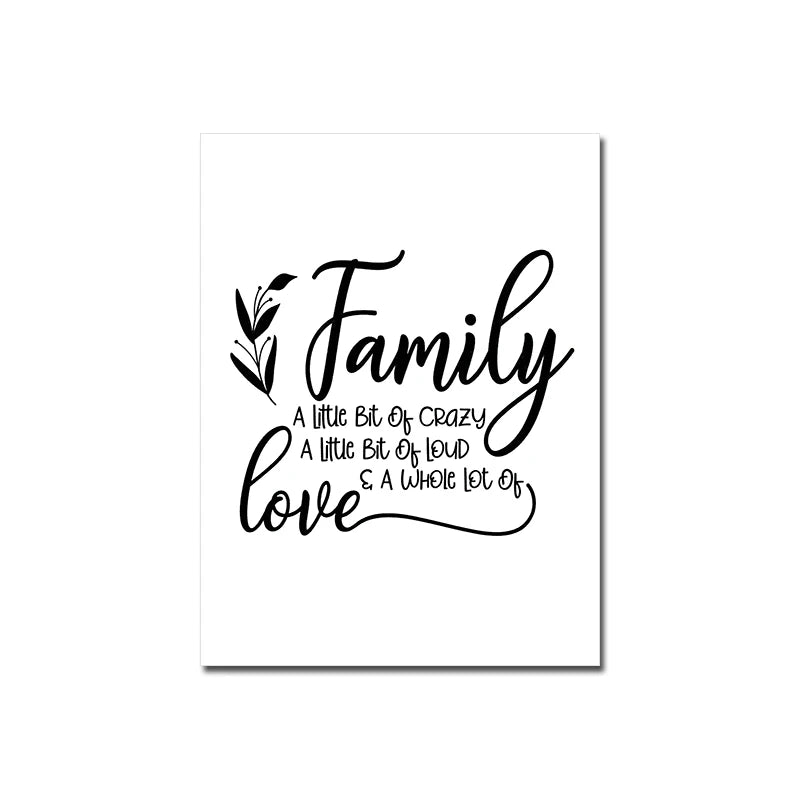Happy Family Love Quote Canvas