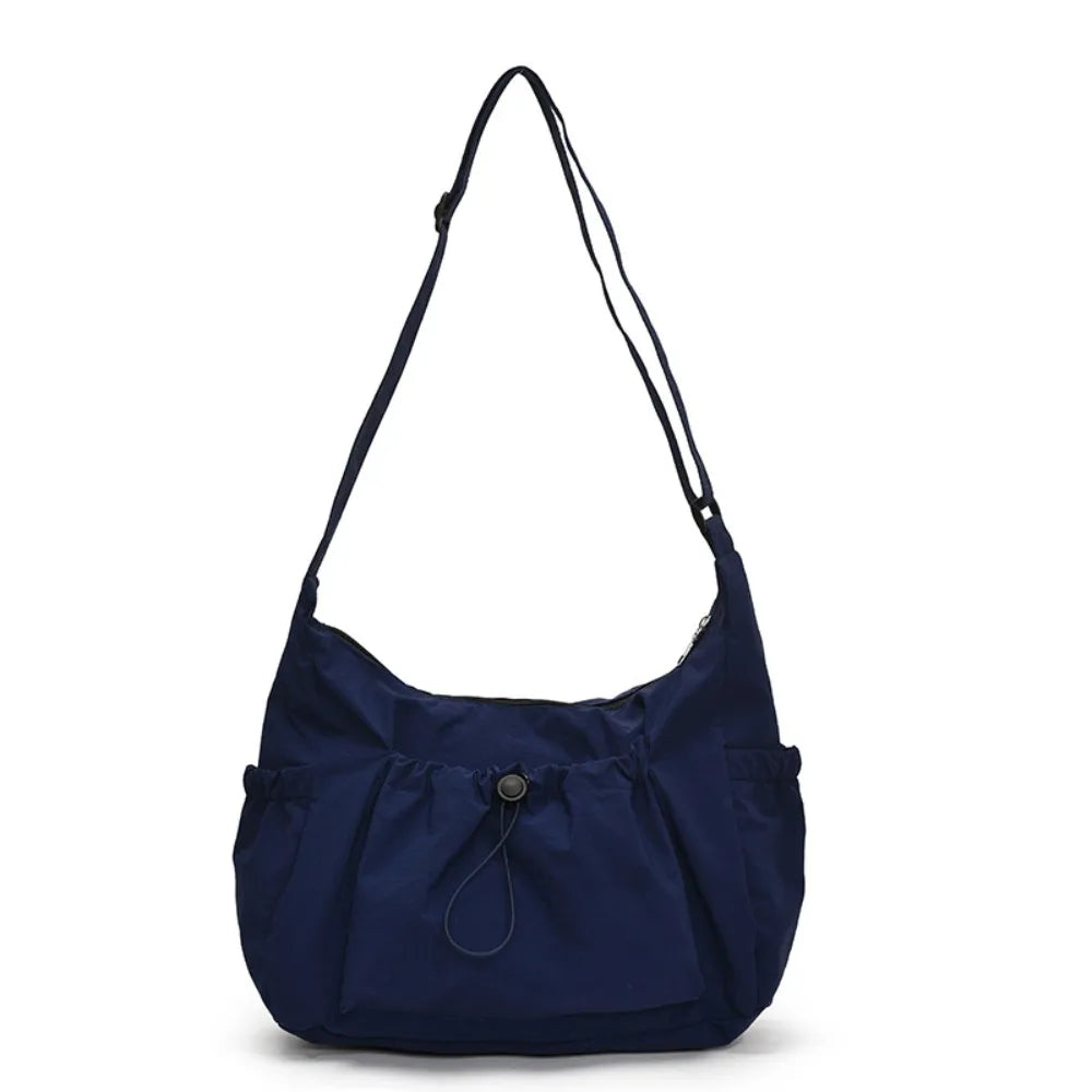 Korean Style Nylon Pleated Crossbody Bag