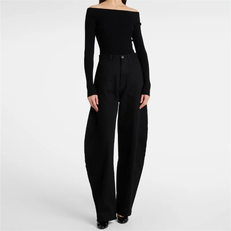 Women’s High Waist Slim Straight Jeans