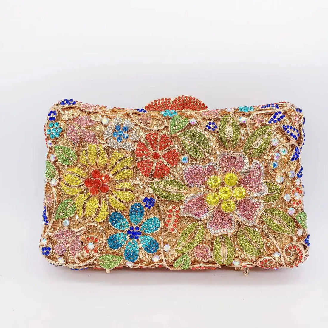 Rhinestone Hollow Clutch Bag